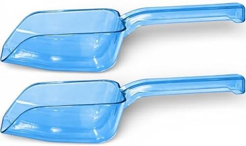 Ice Scoop for Freezer, 2-Pack, 8 Oz Each, Clear Blue