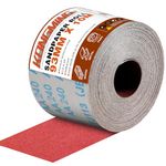 KONGMING Sandpaper Roll 10m x 93mm Grit 240 Aluminium Oxide Abrasive for Sanding Wood Paint Plaster Filler Metal