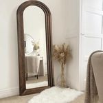 DENCOITRY Wooden Full Length Handmade Mirror Frame for Bedroom || Home Decor || Living Room || Antique Finish || Without Mirror || 60 X 24 inches || (Natural Finish)