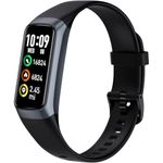 Fitness Tracker with Heart Rate Monitor, Smart Watch Activity Tracker Pedometer Sports Bracelet with Calorie Counter, Sleep Monitor Wristband with IP68 Waterproof for Teens Women Men (Black)