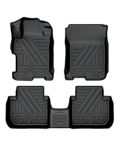 FIILINES Floor Mats Fit for Honda Accord 2013-2017 All Weather TPE Floor Liners Waterproof Durable 1st & 2nd Row Liner Set Accord Accessories (Black)