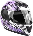 Typhoon Youth Full Face Motorcycle Helmet Kids DOT Street - Purple ( Small )