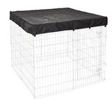 Square Exercise Pen Fabric Mesh Sunscreen for Top of Dog Playpen, Fits All MidWest Homes for Pets & New World Exercise Pens, Designed for When Exercise Pen is Set-Up in a Square Configuration, Black