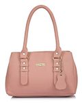 Fostelo Women's Vegan Leather Riverside Handbags Shoulder Hobo Bag Ladies Purse (Light Pink) (Large)