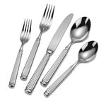 60-Piece 18/10 Heavy Duty Flatware Set for 12, High End Thick Handle Silverware Set, Luxury Forged Design, Dishwasher Safe