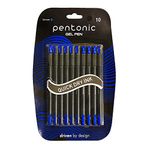 Pentonic 0.6 mm Gel Pen Blister Pack | Blue Ink | Set of 10