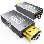 HDMI to DisplayPort Adapter (4K 60Hz,1080p 120Hz) Uni-Directional HDMI Male to DP Female Converter for Monitor Compatible with GPU,Laptop,AMD,NVIDIA,PS5,Xbox and More - 1 Pack