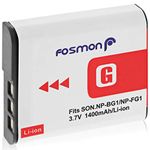 Fosmon Premium Replacement Battery Compatible with Sony NP-FG1 / NP-BG1 Li-Ion Li-Ion Battery (3.7v 1400mAh)