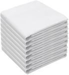 Yuknees 8 Pack White Pocket Square,
