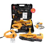 iBELL ECJ310 Hydraulic Jack for car, Electric Jack with Tire Inflator and Electric Impact Wrench, Lifting Range 6 to 17.7 inch Compactible for SUV MPV Sedan