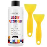 YAKAMOZ Clear Jigsaw Puzzle Glue with Precision Applicator – Non-Toxic, Quick Dry & Water-Soluble for Puzzles up to 5000 Pieces (200ML)
