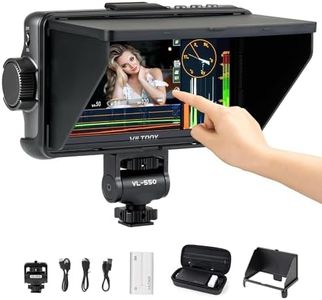 VILTROX 5.5 Inch 1200nits 4K 10bit HDMI Field Monitor, Touchscreen 3D LUT Portable Video Field Monitor Kit with Battery, On-Camera RGB Parade Histogram Waveform Focus Assist Monitor (DC-550 Pro)
