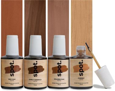 Wood Touch-Up Paint Kit – 4 Brush-On Bottles (Red Oak, Early America, Golden Oak, Cherry) | Mix & Match for Custom Wood Color and Scratch Repair - Interior/Exterior Use - 4 fl oz.(120ml) by Spot