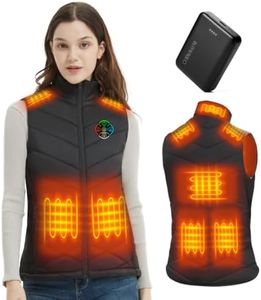 KOVNLO Heated Vest for Women With Battery Pack Included, Smart Button with Light-out Design, Electric Heated Jackets, Lightweight Heated Clothing