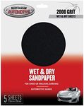 Rust-Oleum Automotive 2000 Grit Wet and Dry Sandpaper 5 Sheets