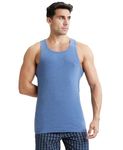 Jockey Men's Cotton Vest (9922_Blue_Large)