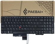 PAEBAI+ Replacement Laptop Keyboard for Lenovo ThinkPad Edge E530 E545 E535 E530C, with Frame Pointer No Backlight US Layout