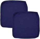 Oslimea Outdoor Seat Cushion Slip Cover 24" x 24", Waterproof Patio Furniture Chair Cushion Cover Replacement Pillow Slip Seat Cushion Cover 2 Pack - Covers Only, Dark Blue