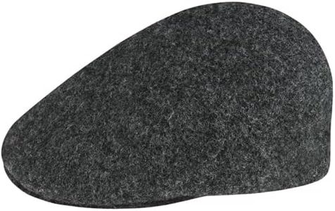 Kangol Seamless Wool 507 Flat Cap for Men and Women, Large, Dark Flannel