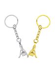 Pinky Promise Keychains, Matching Necklace for Couples, BFF Best Friend Key Chain, 2 Piece Set KeyChain, Keychain for Girlfriend Boyfriend, Gold & Silver, Gold & Silver, Small