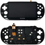 Rinbers® BLACK LCD Screen Display Touch Panel Glass Digitizer Assembly with Frame Combo Replacement for Playstation PS Vita PSV PCH-1001 PCH-1101