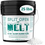 Split Open and Melt Ice Melter for Melting Ice and Snow- Calcium Chloride Flakes for Snow and Ice Control (25 Pounds)