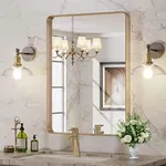 LOAAO 22”X30” Gold Bathroom Mirror,