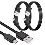 Micro USB Cable -2-Pack - Micro USB Charger & Data Transfer Android USB Cord, Compatible with Kindle Fire HD, 6 7 8 10 (1-8th Gen) Kindle Paperwhite Tablet, Bluetooth Speakers, Headphone etc. (6-Feet)