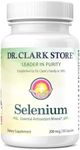 Dr. Clark Selenium Supplement 200 Mcg - Dietary Capsules with Essential Mineral - Improves Thyroid Function, Immune Support - 50 Capsules