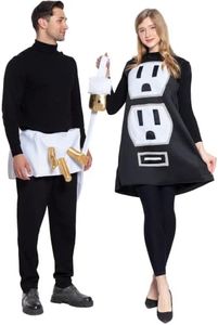 JAZGROM Couple Plug and Socket Halloween Costume for Adults USB Light Halloween Role Play Dress Up Party Costume