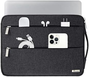 Voova Funda Portatil 15 15.6 16 Pulgadas Maletin Ordenador para Macbook Air Pro Lenovo ASUS Sumsung DELL Microsoft Surface Jumper Huawei Acer Negro