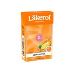 Lakerol sugar free mint gummy pastilles|Oral throat soothing mouth freshener| Swedish fruity soft lozenges | No artificial flavour & colour|100% Veg| Lemon Tea- 27g*20