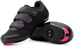Tommaso Pista-100 SPD Spin Shoes for Women Indoor Cycling, Ready-to-Ride Cycling Shoes for Women with Pre-Installed SPD Cleats, Works with Most Spin Class & Indoor Bikes—Pink—Size 7.5US—38EU