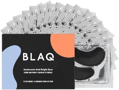 BLAQ Activated Charcoal Under Eye Mask with HydroGel |Natural Hydrating & Anti-Wrinkle Eye Patches with Hyaluronic Acid | Best Beauty the Holidays | Reduce Puffy Eyes & Remove Dark Circles - 15 Count
