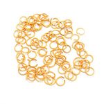 Kalpdrum 4.5mm Gold Plated Brass Jump Rings 22 Gauge Jump Rings Bulk Gold Jump Rings 100 Pieces