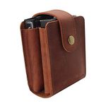 Playing Card Case, Boshiho Cigarette Holder Case Leather Double Playing Card Deck Holder Box