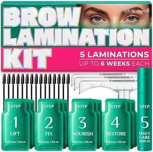 PRO Brow Lamination Kit – Eyebrow Lamination Kit with 5-Step Lifting System, Styling Brushes, Brow Rulers & Nourishing Serum – At Home Eye Brow Lamination Kit for Fuller, Defined Brows