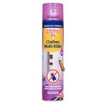 Zero In Clothes Moths Killer Spray- Fast-Acting Insecticide with Prallethrin & 1R Trans Phenothrin - Kills Moths on Contact - For Wardrobes, Textiles & Clothes - Long-Lasting Moth Spray, 300ml Aerosol