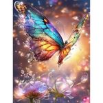 5D Diamond Painting Butterfly-DIY Diamond Art Butterflies Craft Painting Kits,Diamond Painting Set Crystal Rhinestone Embroidery Canvas Painting for Adults Gifts Home Wall Decor(16x12inch)