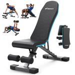 MERACH Weight Bench, 990 LBS/450KG Foldable Weight Benches for Home Gym, Adjustable Weight Bench with 72 Training Angles, Incline Bench Press for Full Body