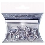 (PKT) Adult 12 Pack Engagement Rings Confetti Wedding Decoration