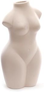 iubihome - Jarrones Decorativos Modernos con Forma Cuerpo de Mujer, Figuras Decorativas para Salon o Decoración Hogar (Blanco Grande)