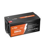 LiTime 12V 400Ah Plus LiFePO4 Battery, 4000-15000 Deep Cycle Battery with 250A BMS, 5120Wh Energy- 3200W Max, Load Power Group 8D Battery Perfect for RV Home Solar System Marine
