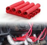 JDMSPEED 8 Red 1200°Spark Plug Wire Boots Heat Shield Protector Sleeve SBC BBC 350 454