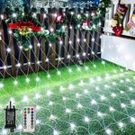 Ollny Net Lights Outdoor Indoor - 200 LED 3m x 2m Fairy Lights Plug-in Waterproof String Lights with 8 Light Modes/Timer/Remote - for Xmas Tree/Outside/Curtain/Window/Garden Decorations