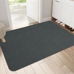 YOFTLUJU Ultra Thin Door Mat Indoor 32" x 48" Non Slip Absorbent Resist Dirt Entrance Mat, Washable Front Door Mat, Low Profile Inside Floor Mat Doormats for Entryway, Dark Grey