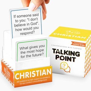 200 Christian Question Cards for Inspirational Conversations - Explore Your Faith and Have Fun on Family Game Night, Bible Study or Youth Groups - Perfect Couples Religious Gifts for Women or Men