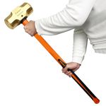 WEDO Brass Sledge Hammer With Fiberglass Handle, Non-Magnetic, Die-Forge, Corrosion Resistant, DIN Standard, 16lb, 900mm, 36"