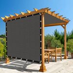 Amagenix 90% Dark Grey Sun Shade Cloth with Grommets, 10'X 12' Sun Screens Pergola Shade Cover Canopy for Outdoor Garden Patio Porch