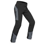 Cycorld Women's-Softshell-Ski-Snow-Pants,Fleece-Lined Winter-Hiking-Cargo-Pants,Work Outdoor Snowboarding Pants, Black Grey, Small